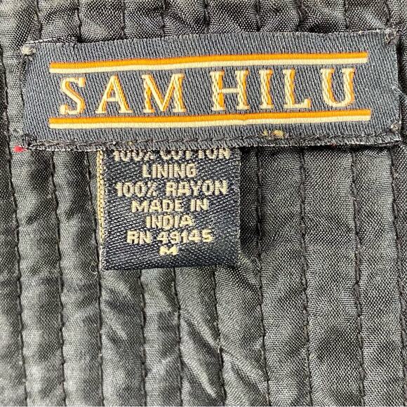 Vintage 90’s Sam Hilu Quilted Reversible Floral Block Print Jacket Size XL - Picture 5 of 8